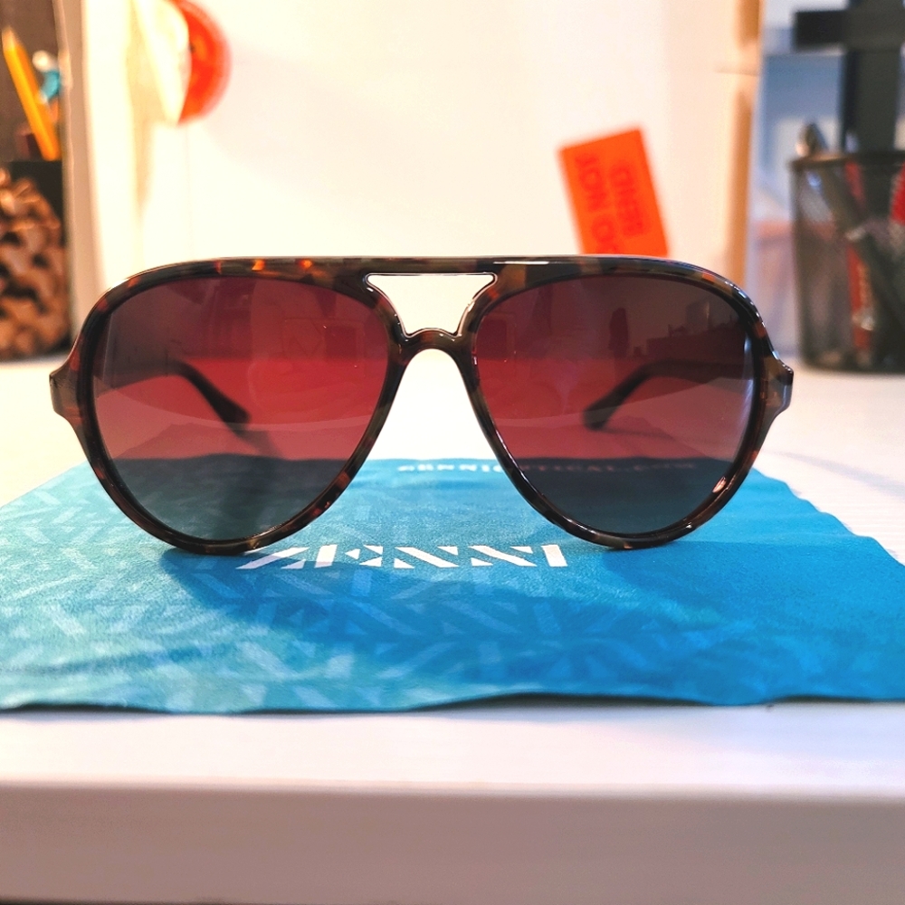 COPY - NWT Zenni Optical Sunglasses brown with animal print on the arms